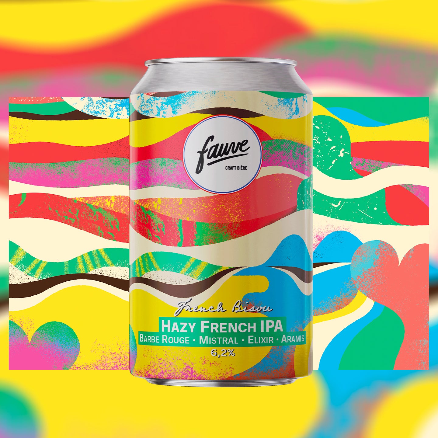 Fauve French Bisou Hazy IPA øl 33 cL 6,2 prosent fransk