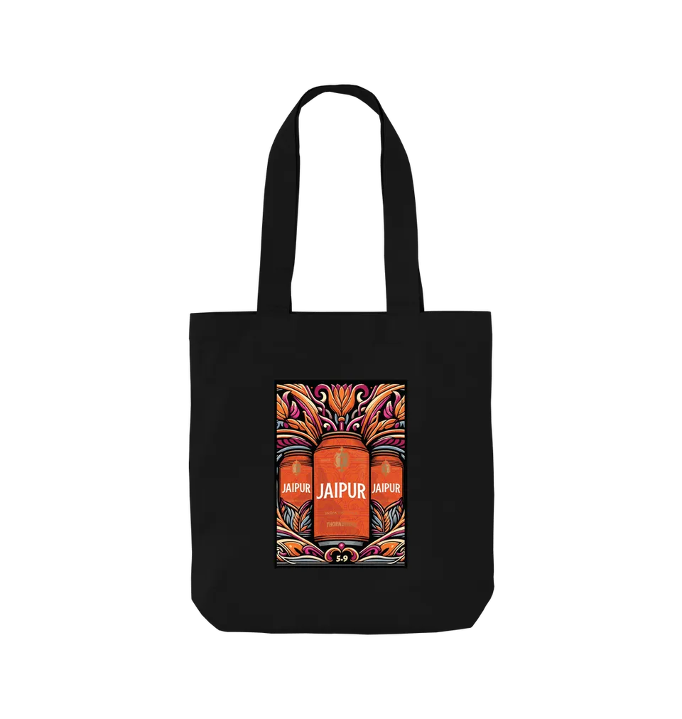 Thornbridge Jaipur handlenett svart bomull 37x42 cm
