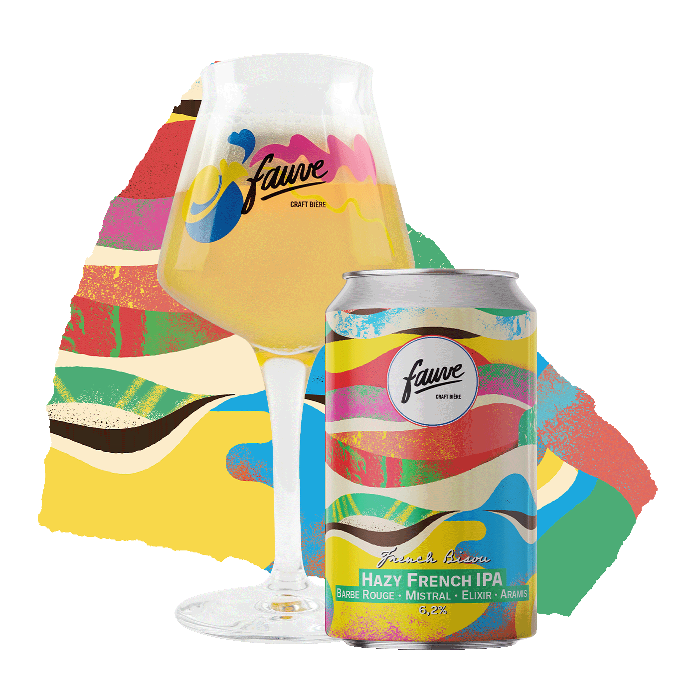 Fauve French Bisou Hazy IPA øl 33 cL 6,2 prosent fransk