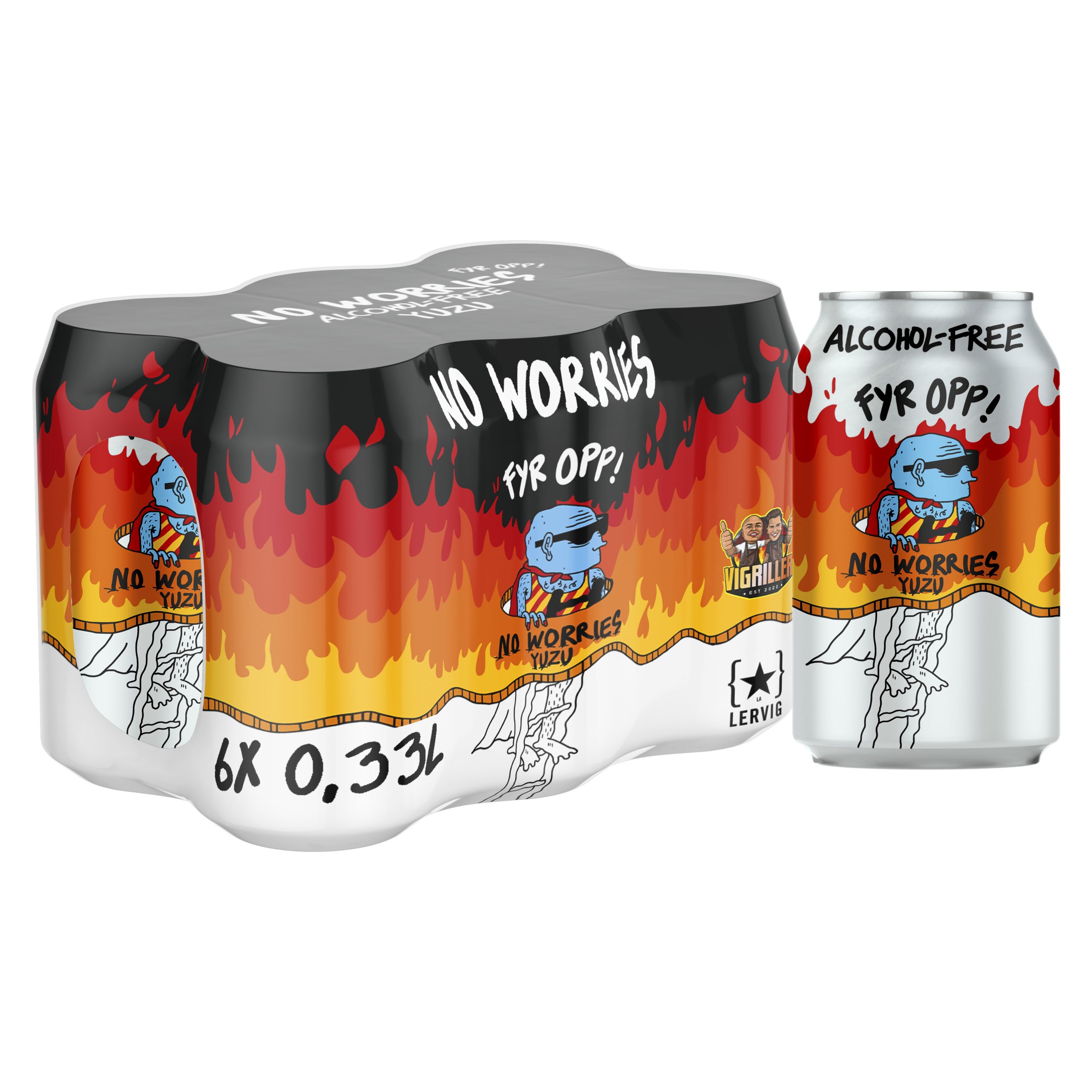 Lervig No Worries Fyr Opp øl alkoholfri