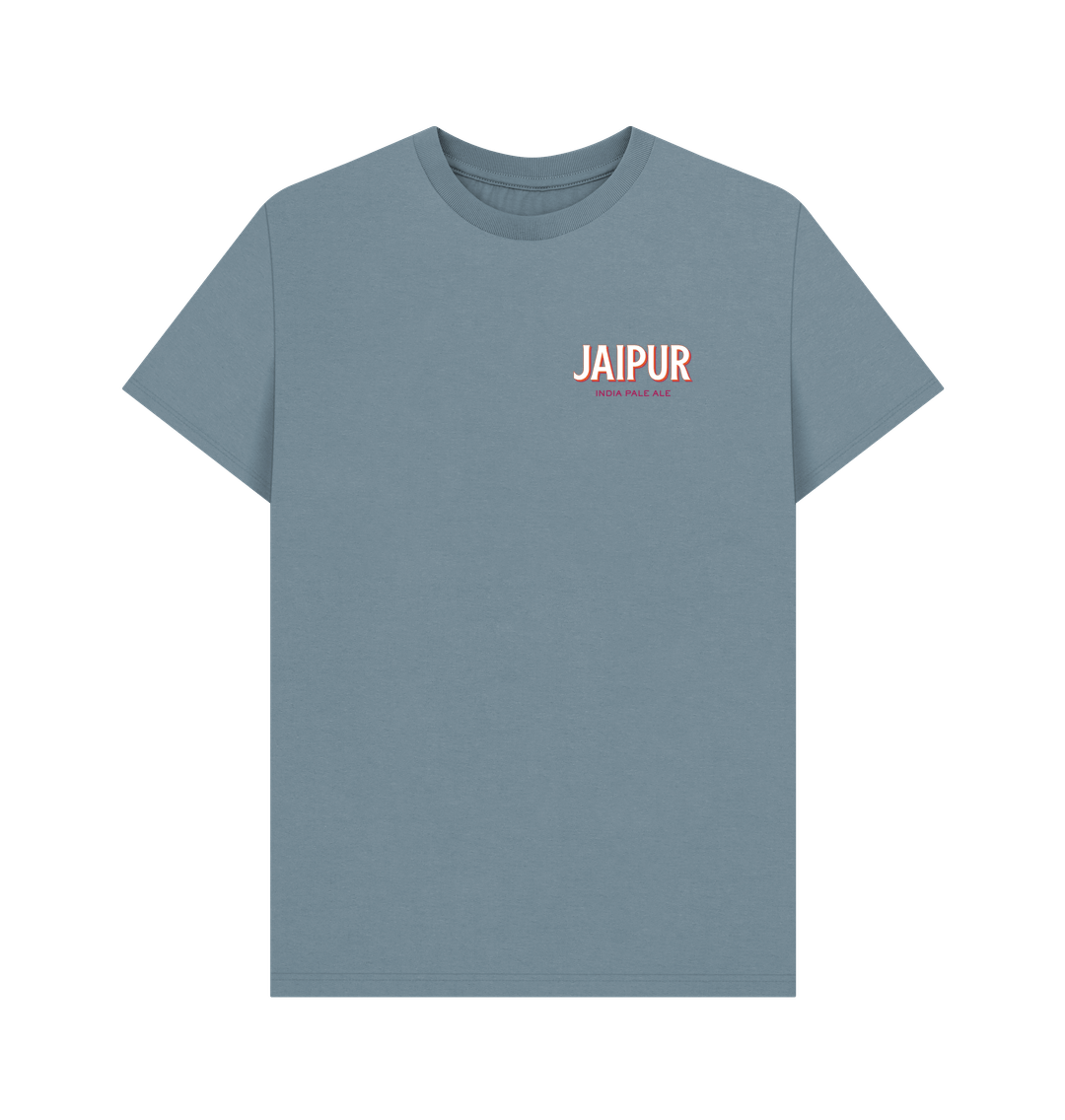 Thornbridge Jaipur t-skjorte mørkeblå rosa logo