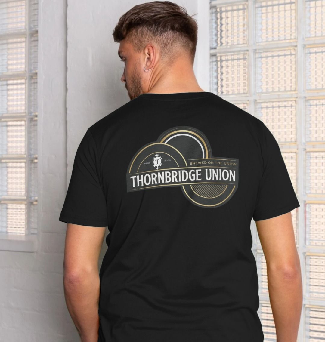 Thornbridge Union t-skjorte svart økologisk bomull