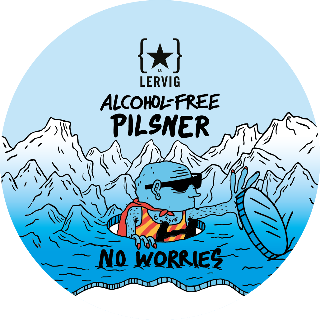 Lervig No Worries Pilsner alkoholfri øl 33 cl lys