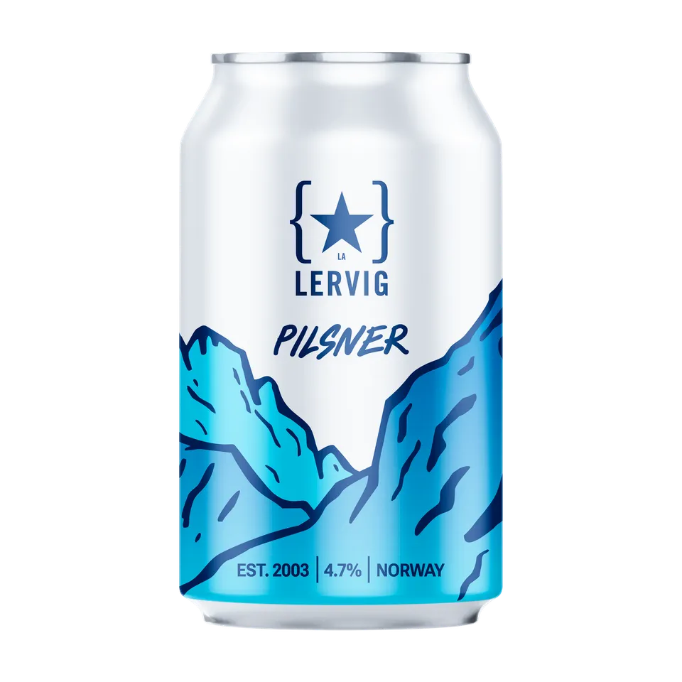 Lervig Pilsner pils øl boks 33cl klassisk