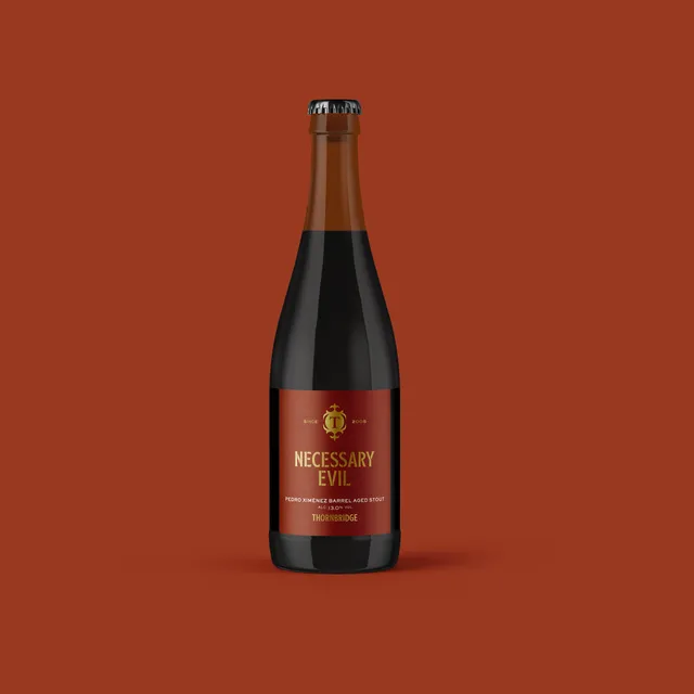 Thornbridge Necessary Evil stout flaske PX-fat sjokolade