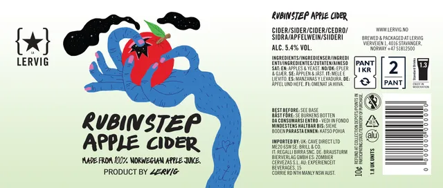Lervig Rubinstep Apple Cider sider 1 boks eple