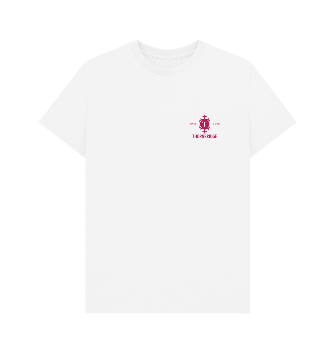 Thornbridge Jaipur Back Print t-skjorte hvit økologisk