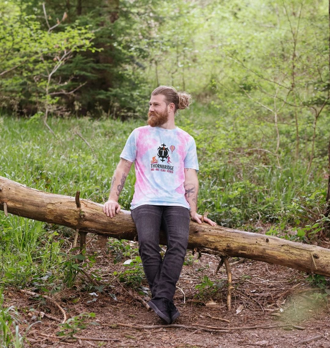Hike Bike Climb Refresh t-skjorte pastel tie dye