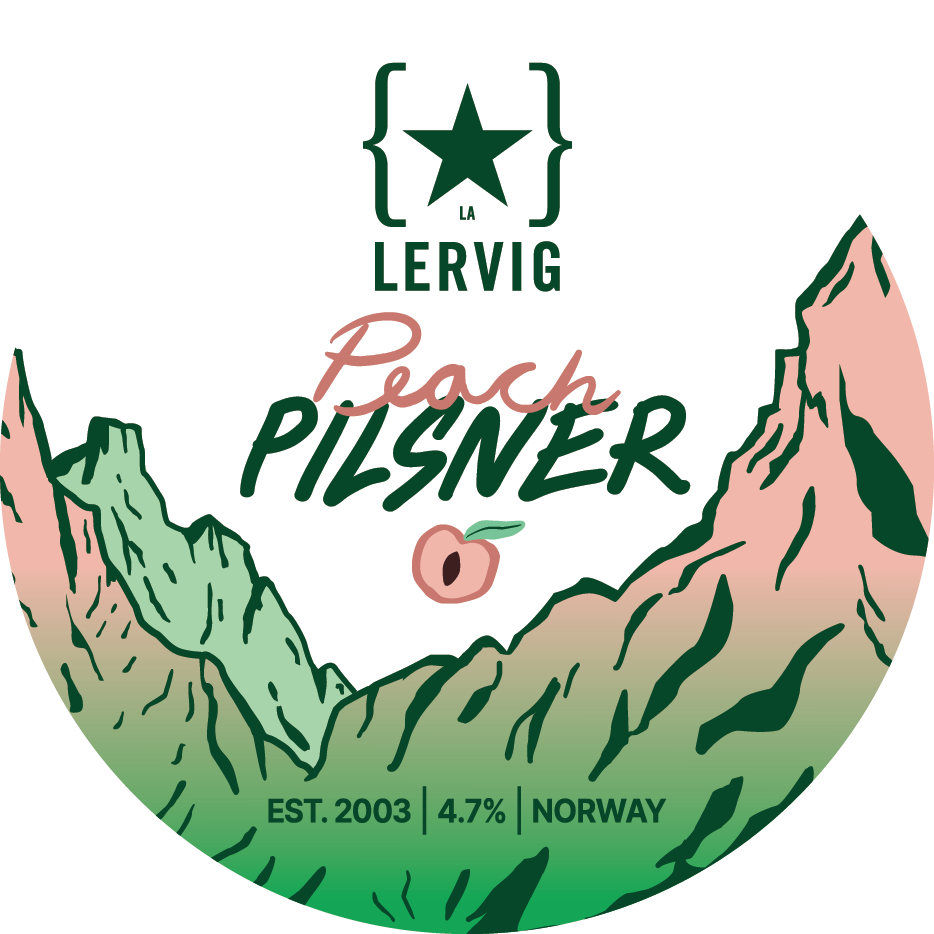 Lervig Peach Pilsner pilsner boks 33 cl fersken