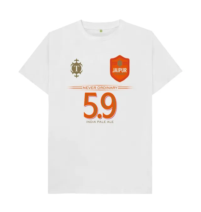 Thornbridge Jaipur Football t-skjorte hvit third strip
