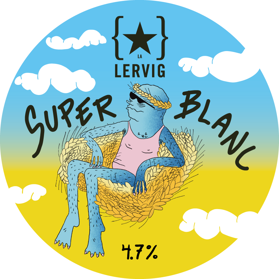 Lervig Super Blanc øl boks frisk