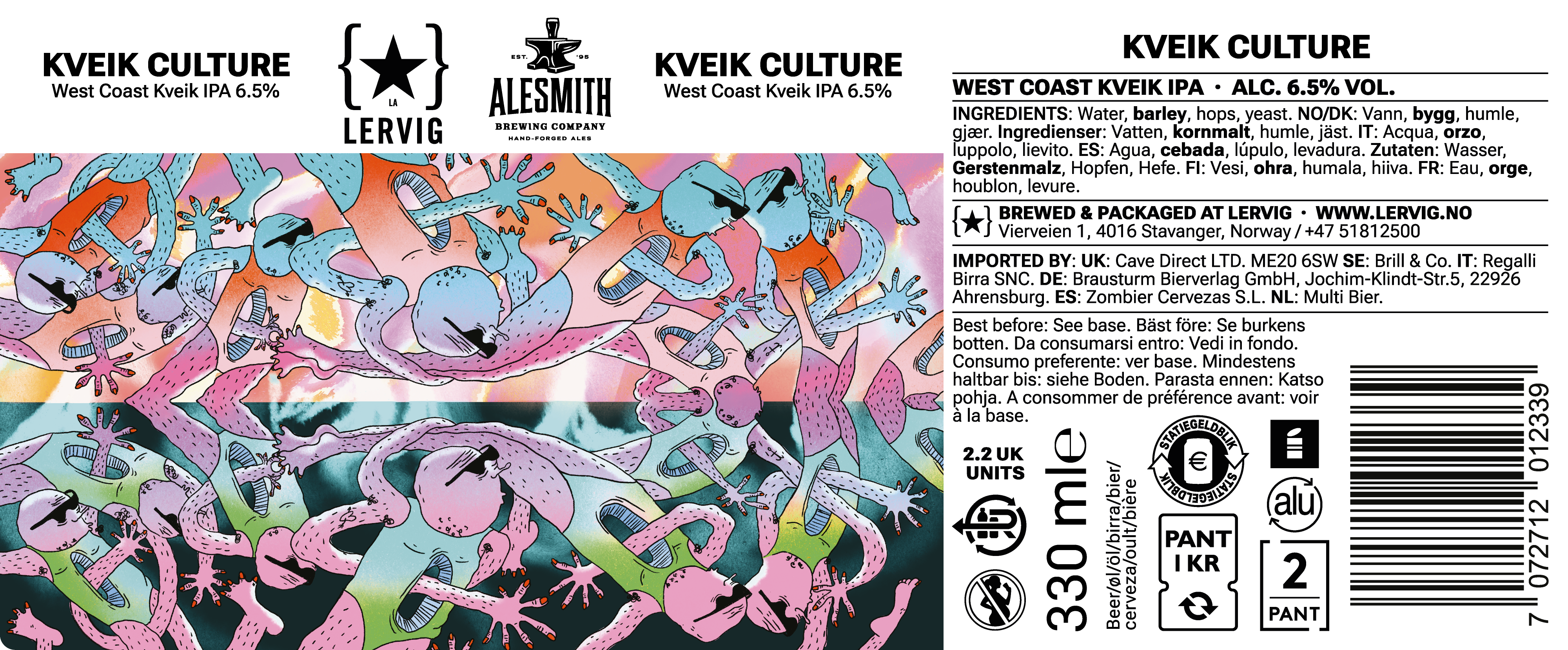 Lervig Kveik Culture Alesmith boks øl fruktig