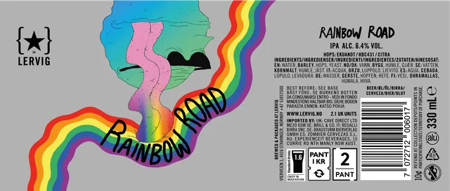 Lervig Rainbow Road NEIPA øl boks 33cl tropisk