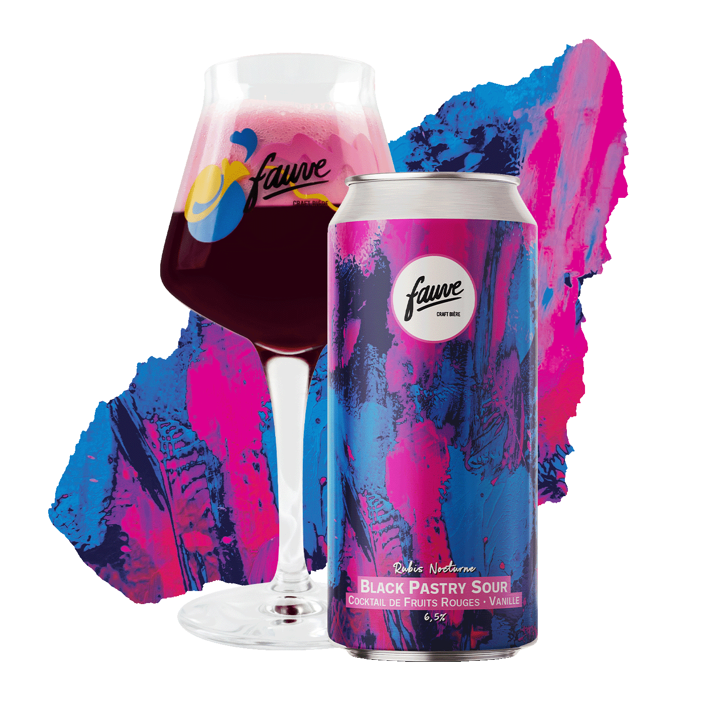 Fauve Rubis Nocturne sour øl boks 44 cl røde bær