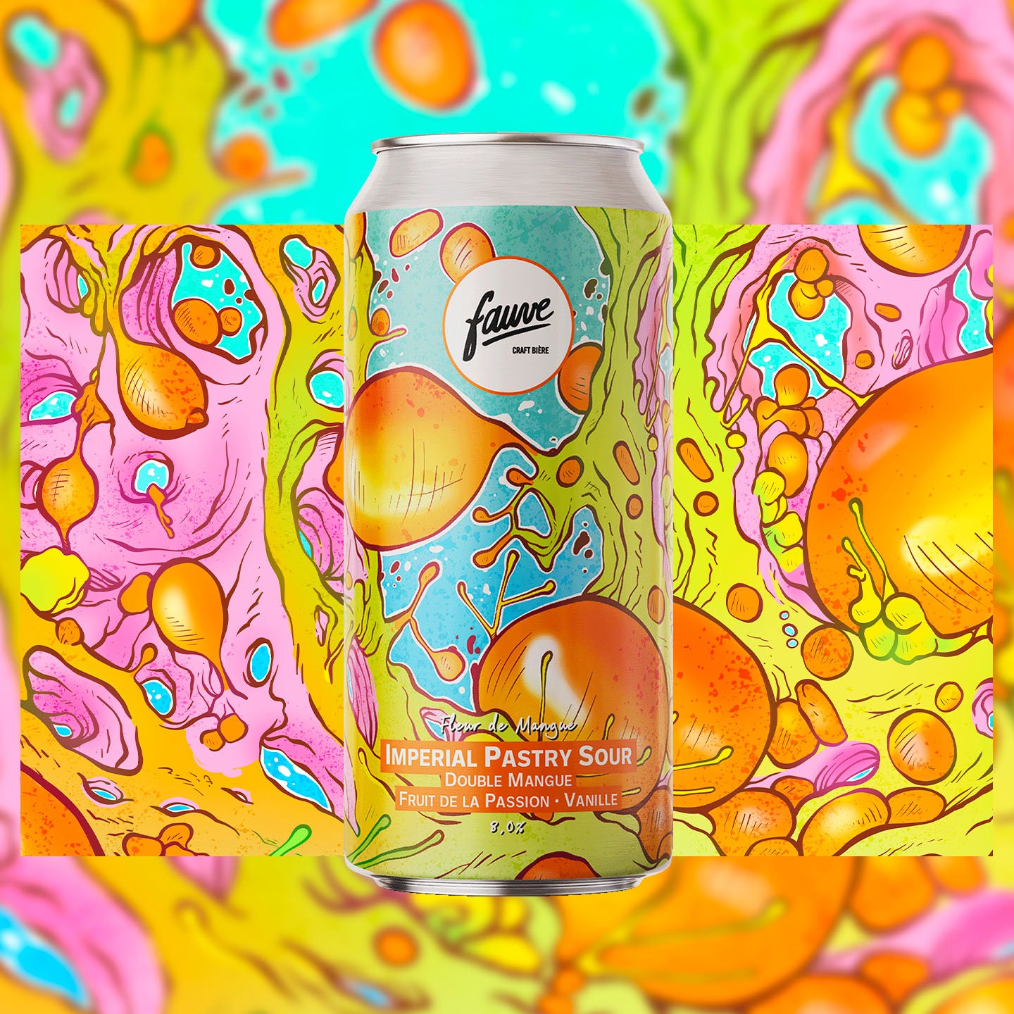 Fauve Fleur de Mangue imperial pastry sour øl boks 44 cl mango 8,0%