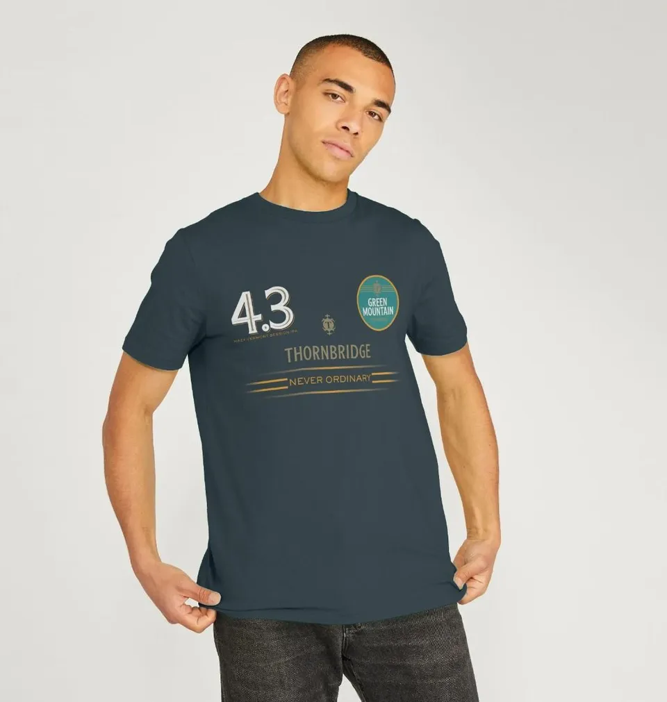 Thornbridge Green Mountain Away t-skjorte denimblå M