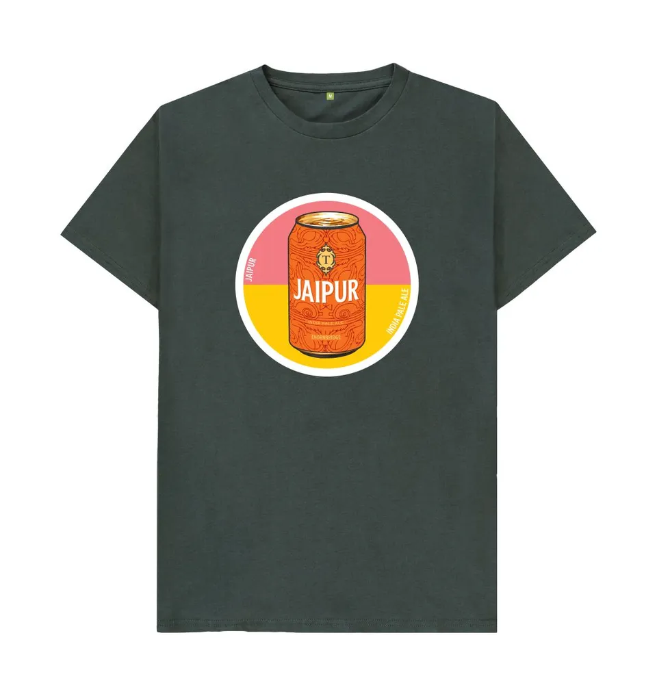 Thornbridge Jaipur Circle t-skjorte mørkegrå bomull