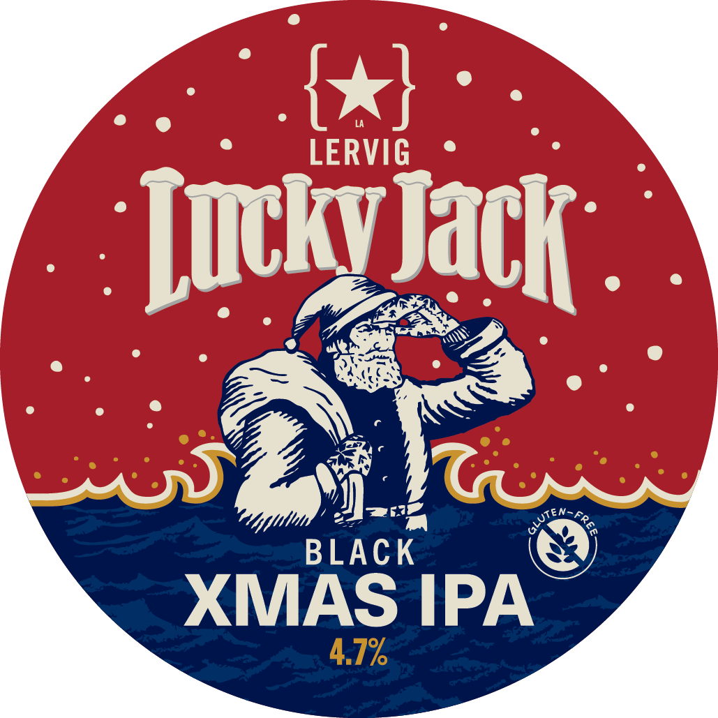 Lervig Lucky Jack Black Xmas IPA øl 33 cl mørk