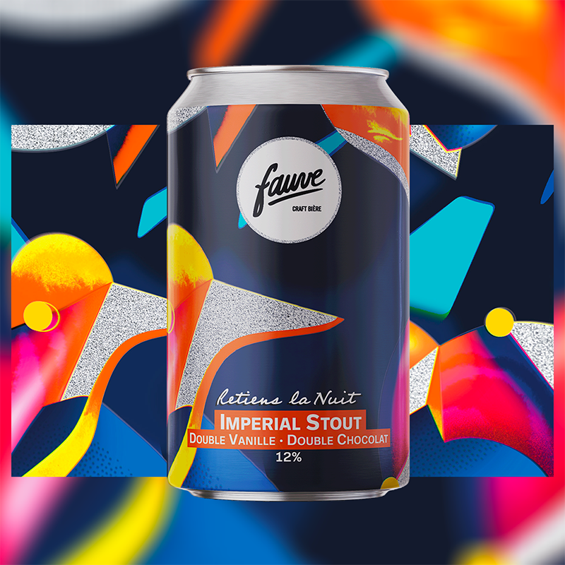 Fauve Retiens la Nuit imperial stout øl 33cL boks vanilje