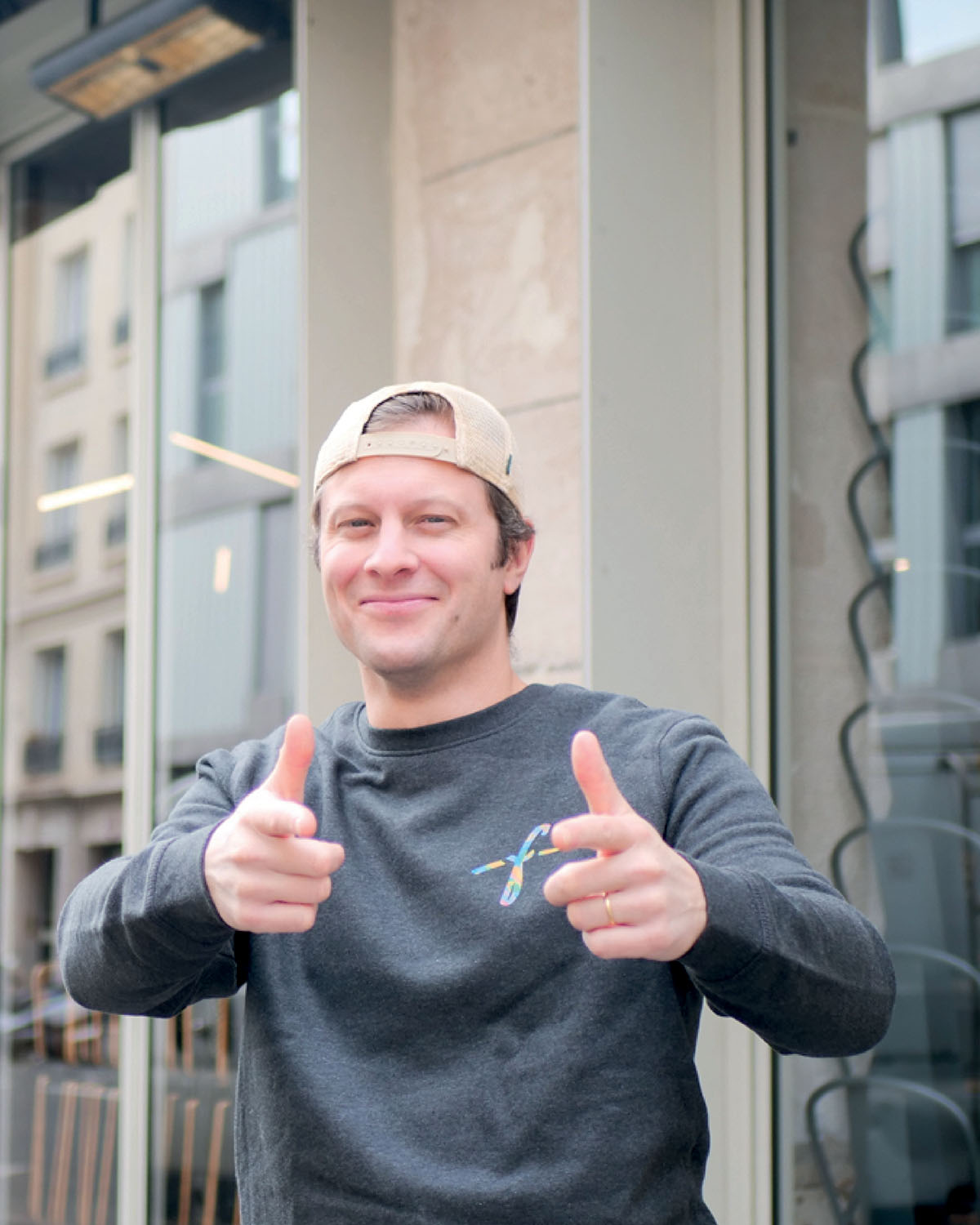 Fauve sweatshirt genser unisex mørk grå økologisk bomull