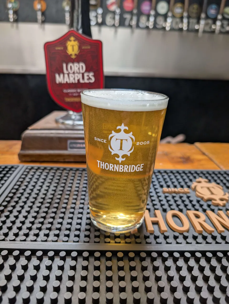 Thornbridge ølglass halv pint stettglass