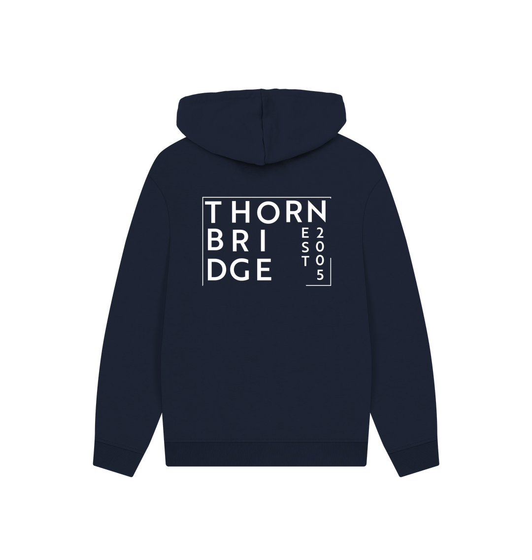 Thornbridge Logo hettegenser svart unisex økologisk bomull