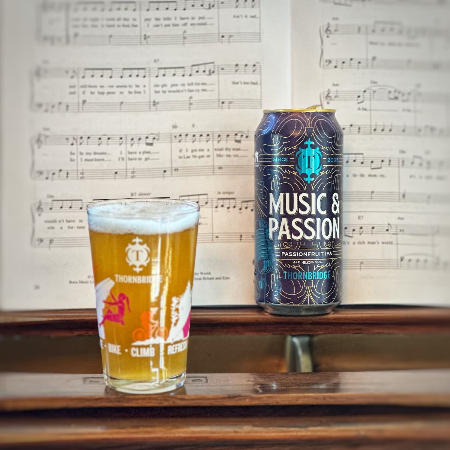 Thornbridge Music & Passion IPA øl 440 ml boks pasjonsfrukt