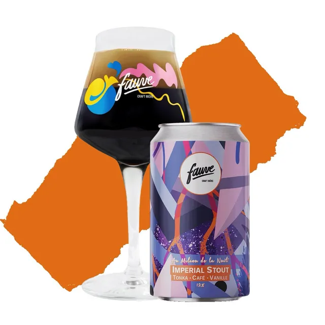 Fauve Au Milieu de la Nuit stout øl boks 33cL kaffe