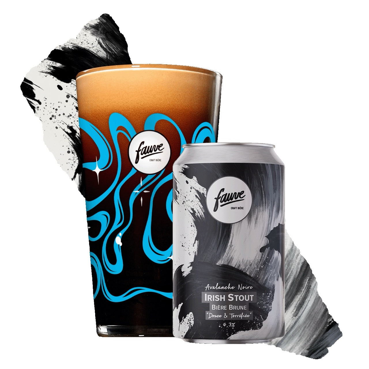 Fauve Avalanche Noire øl boks 33cl Irish Stout