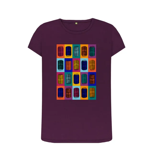 Thornbridge Pop Art t-skjorte dame lilla økologisk