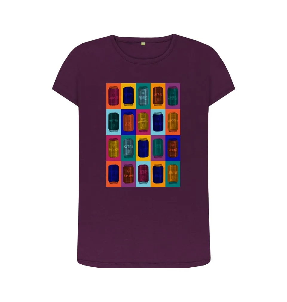 Thornbridge Pop Art t-skjorte dame lilla økologisk