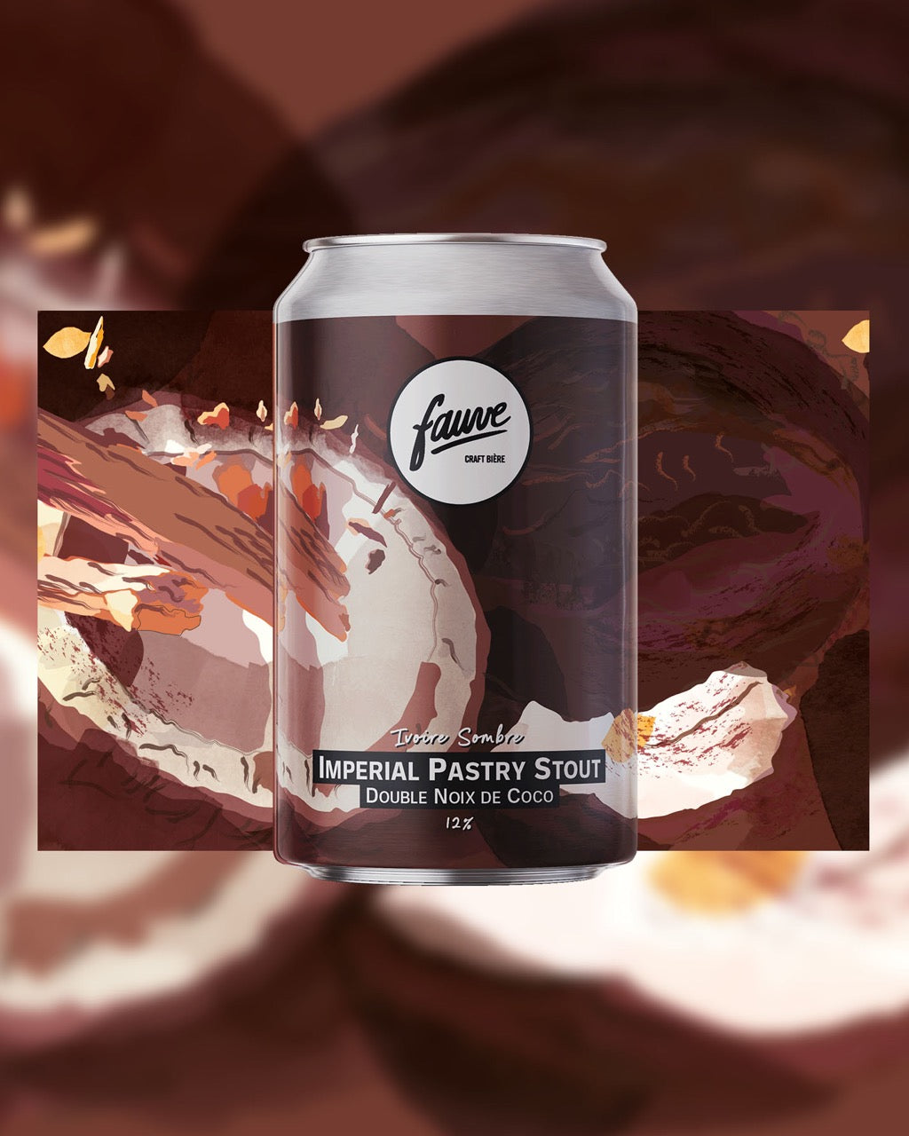 Fauve Ivoire Sombre imperial stout øl 33 cl kokos