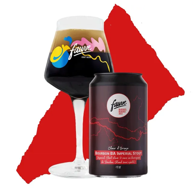 Fauve Clair d'Orage Imperial Stout øl boks 33cL fatpreget