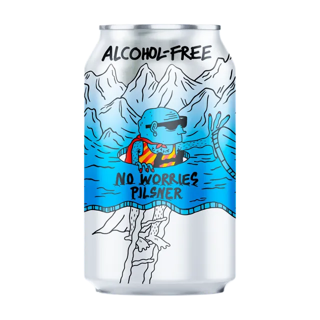 Lervig No Worries Pilsner alkoholfri øl 33 cl lys