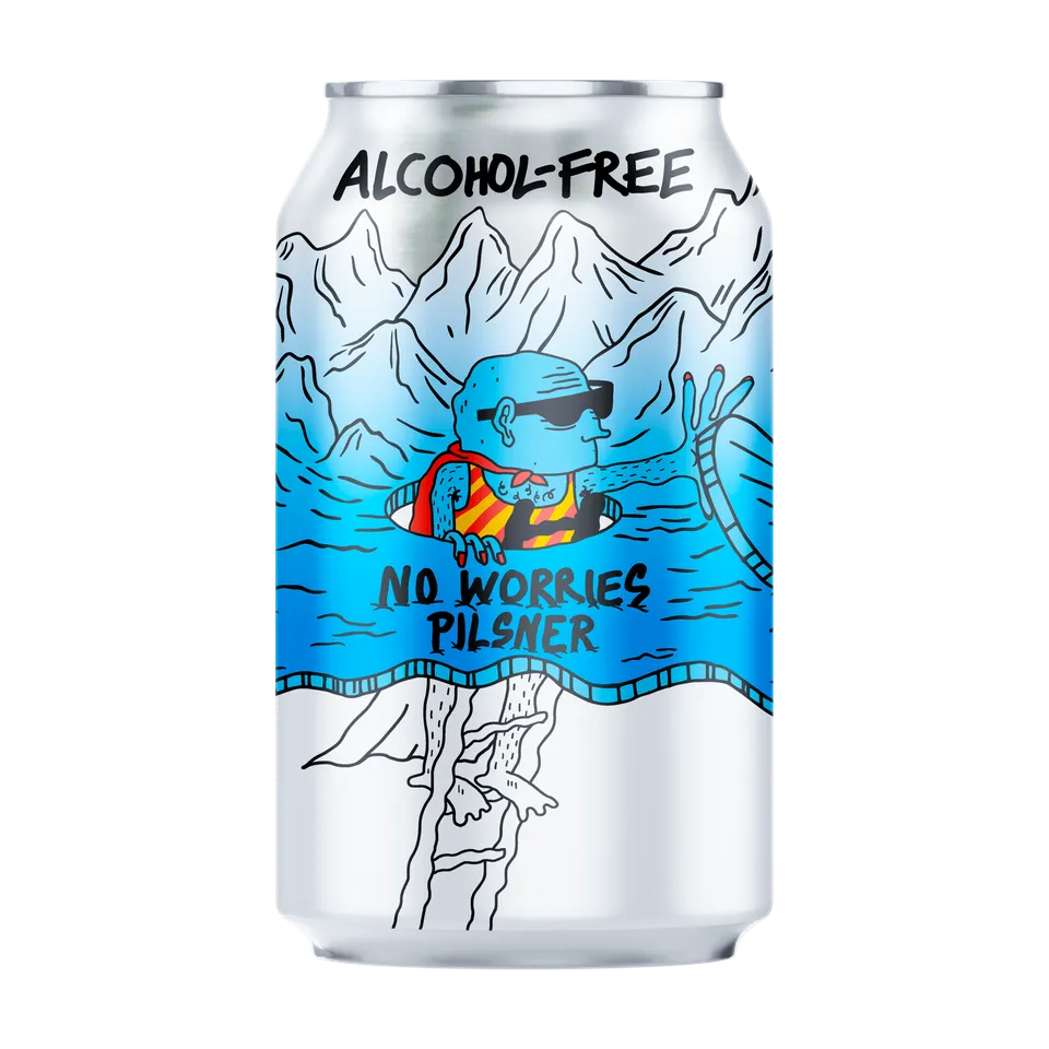 Lervig No Worries Pilsner alkoholfri øl 33 cl lys