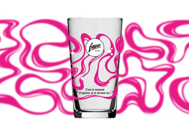 Fauve Conical ølglass rosa 25 cl