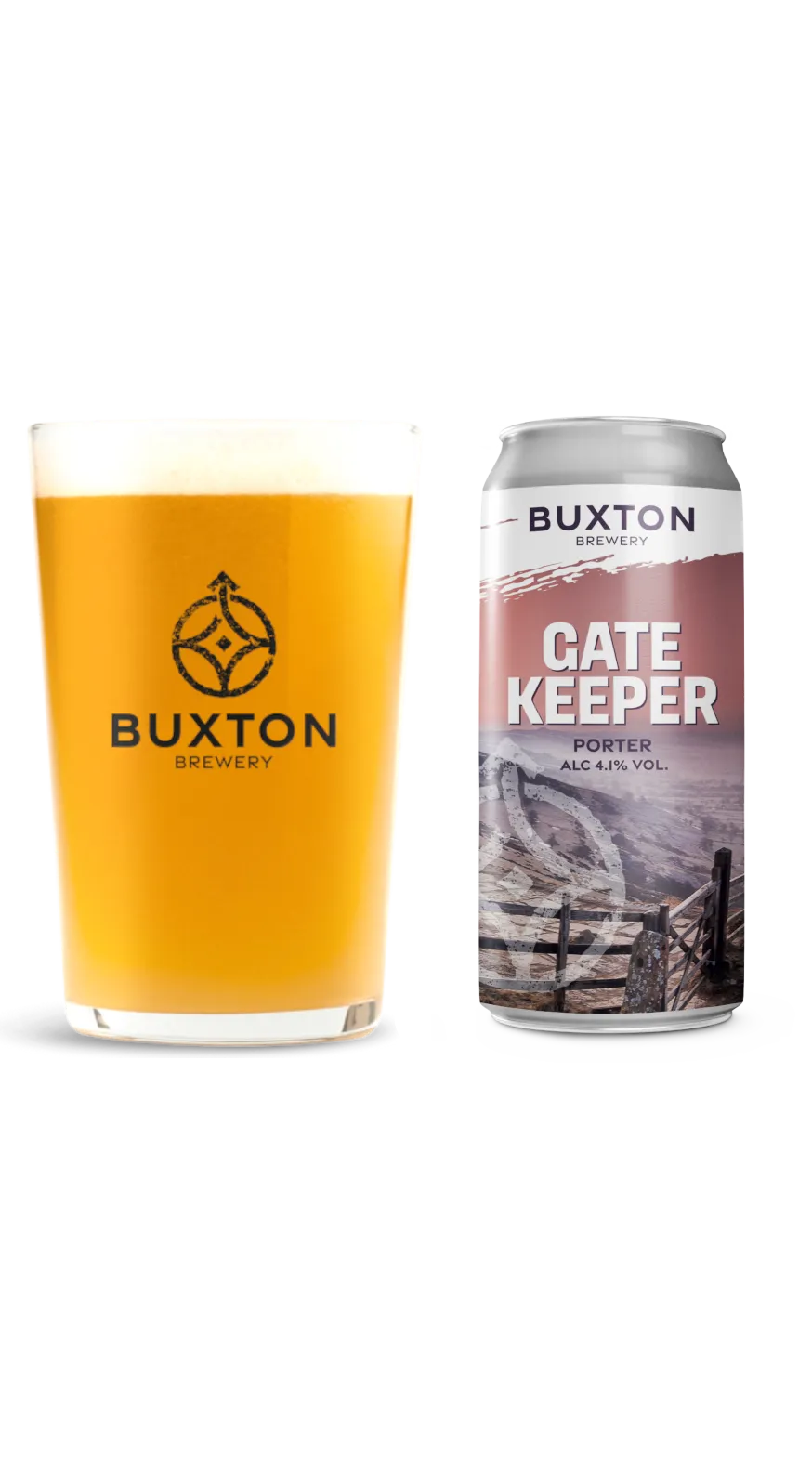 Buxton Gatekeeper porter øl 4-pk glass