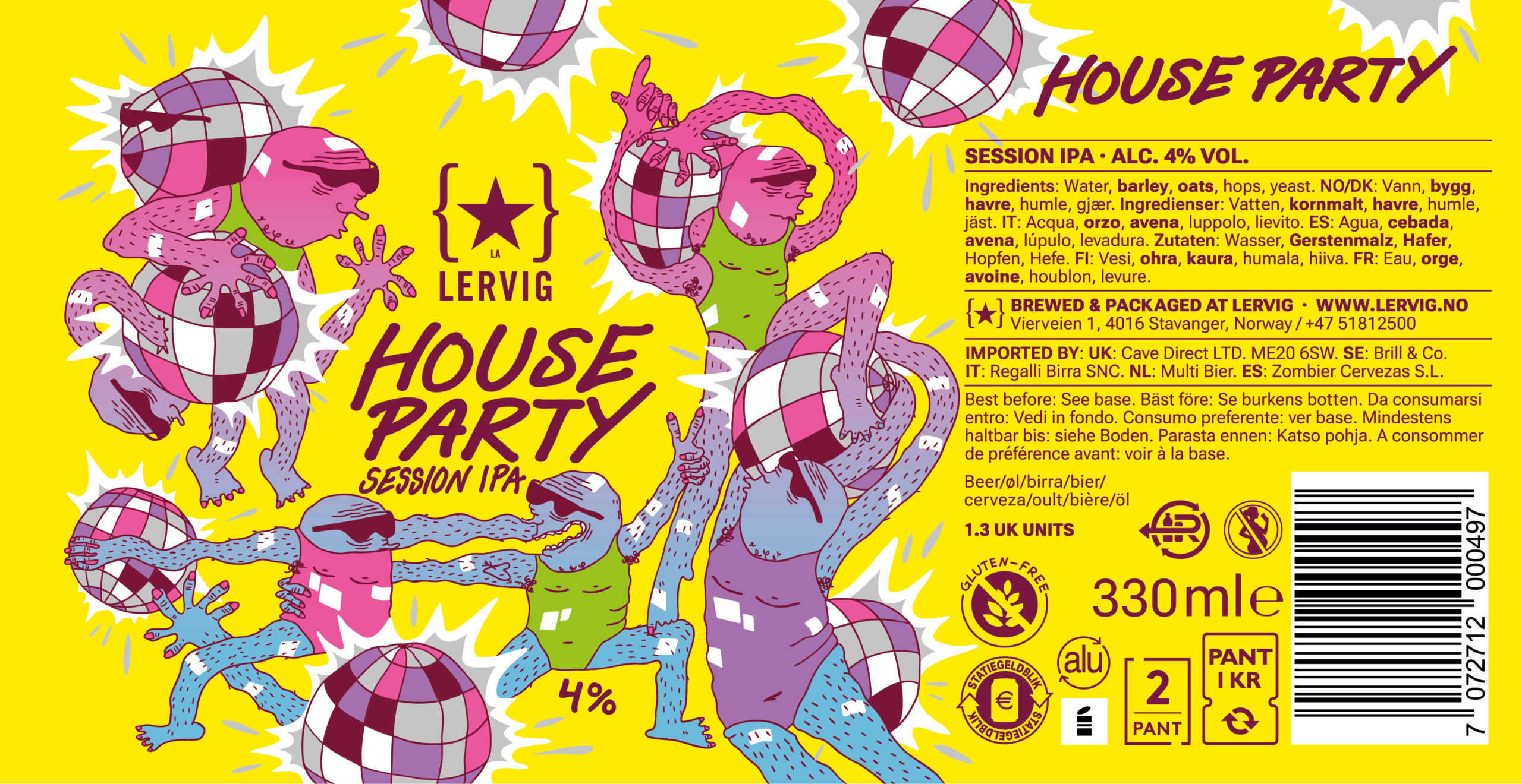 Lervig House Party IPA 33cl boks session