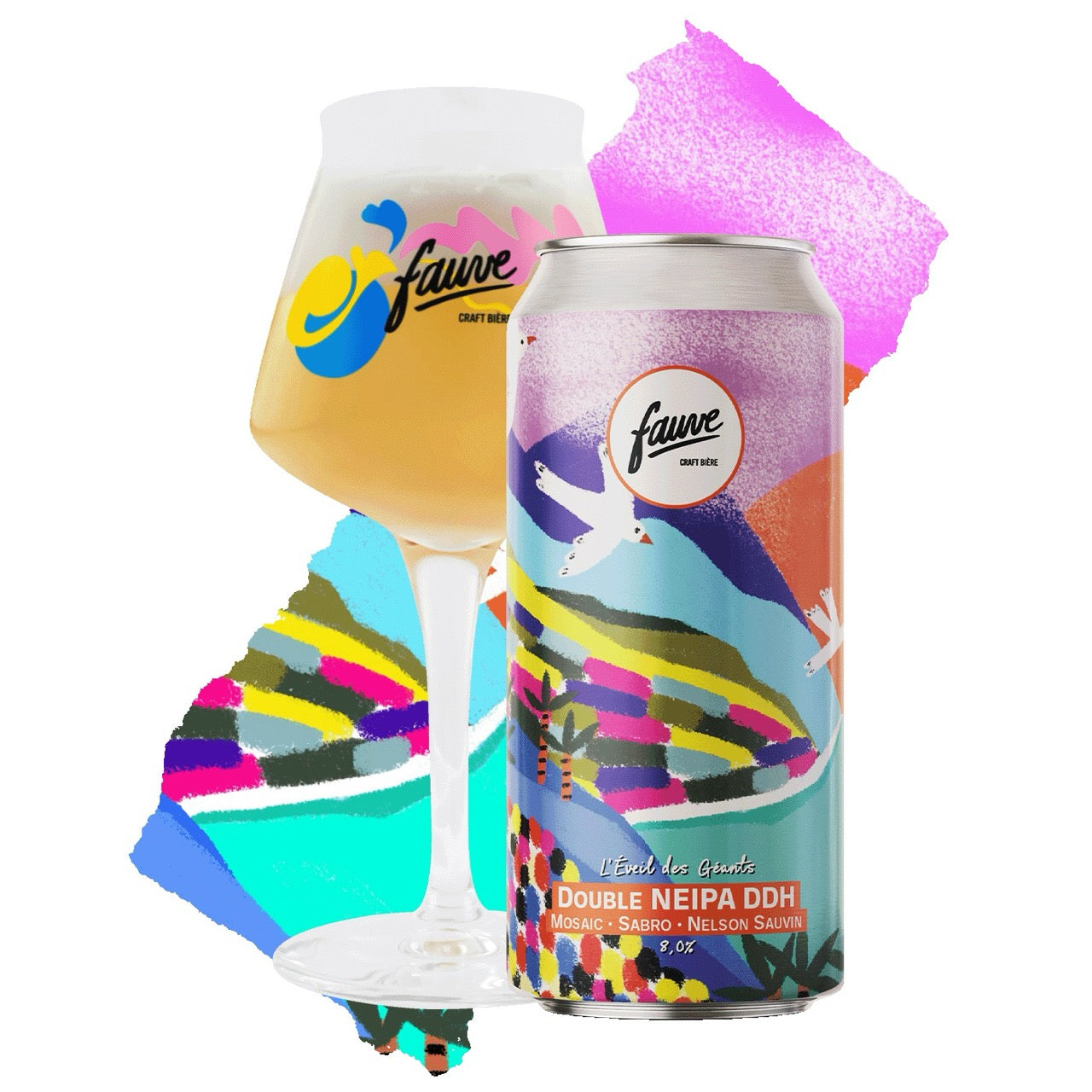 Fauve L'Éveil des Géants Double NEIPA øl boks 44cL 8,0% DDH