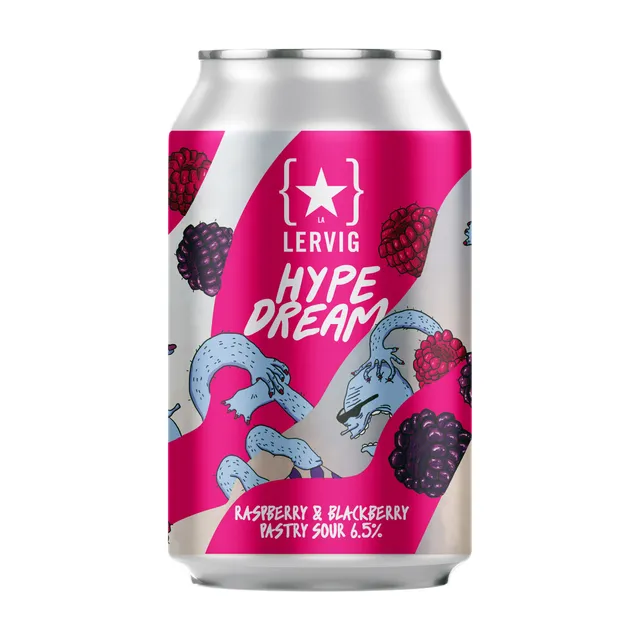 Lervig Hype Dream Raspberry & Blackberry surøl 33 cl boks fruktig