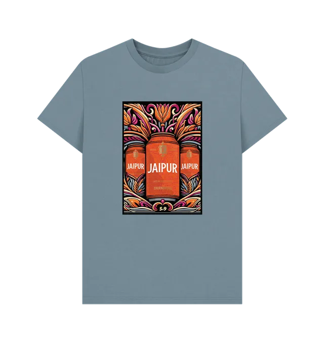 Thornbridge Jaipur Illustrated t-skjorte svart økologisk bomull