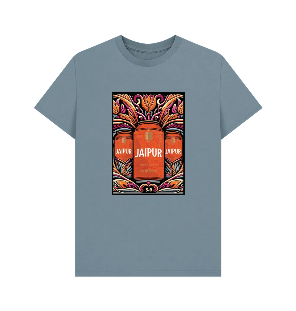 Thornbridge Jaipur Illustrated t-skjorte svart økologisk bomull