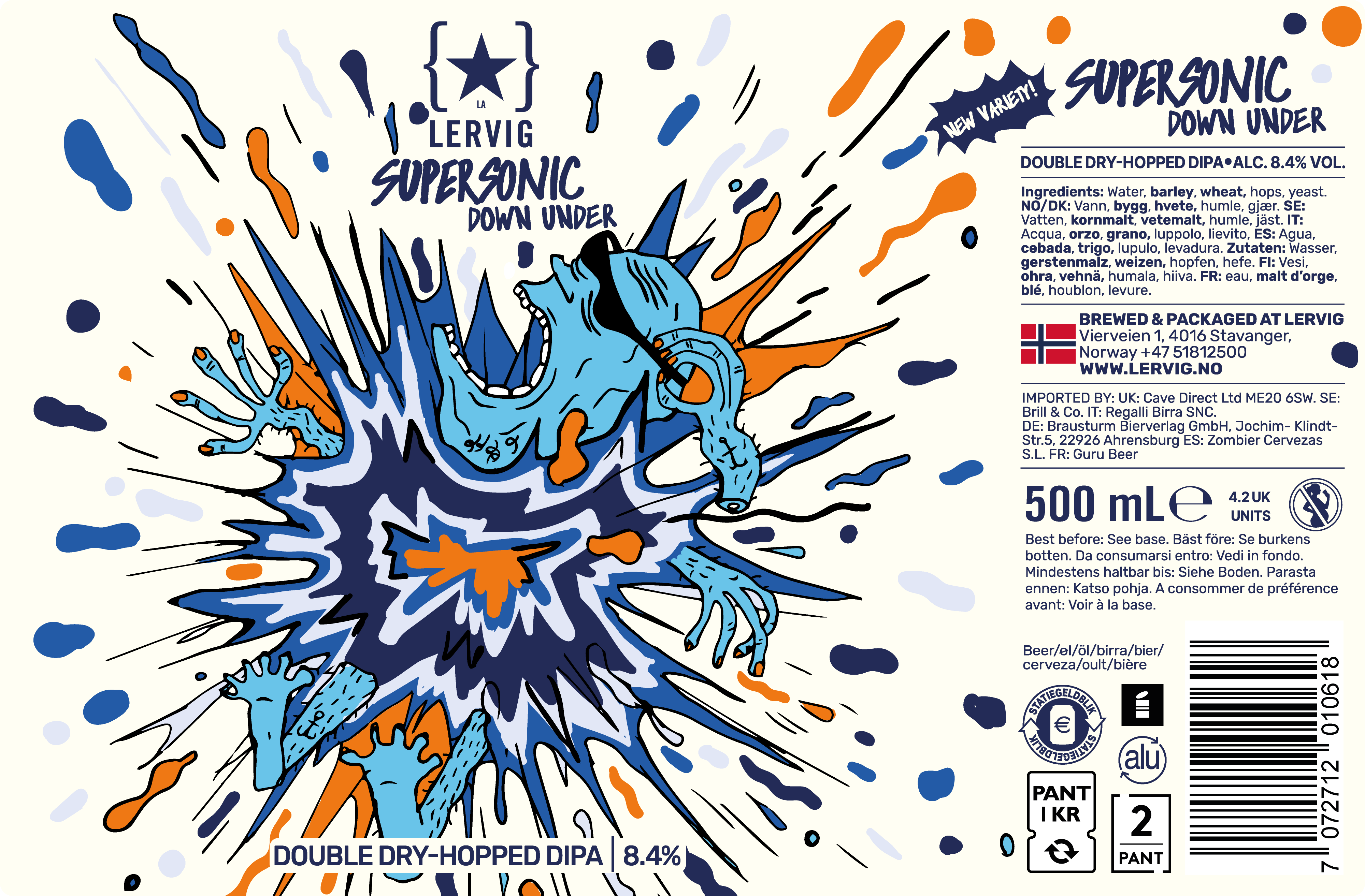 Lervig Supersonic Down Under IPA boks humlepreget