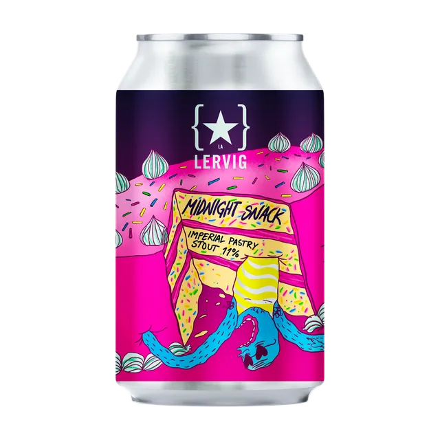 Lervig Midnight Snack stout øl boks sjokolade