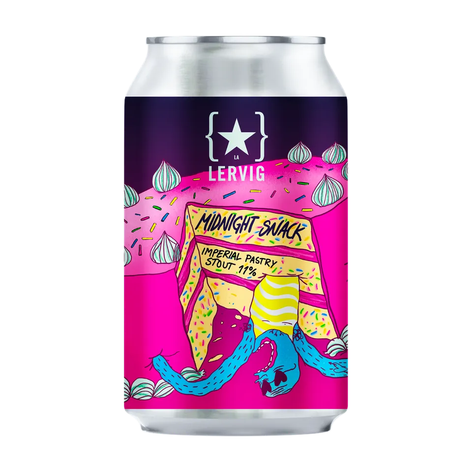 Lervig Midnight Snack stout øl boks sjokolade