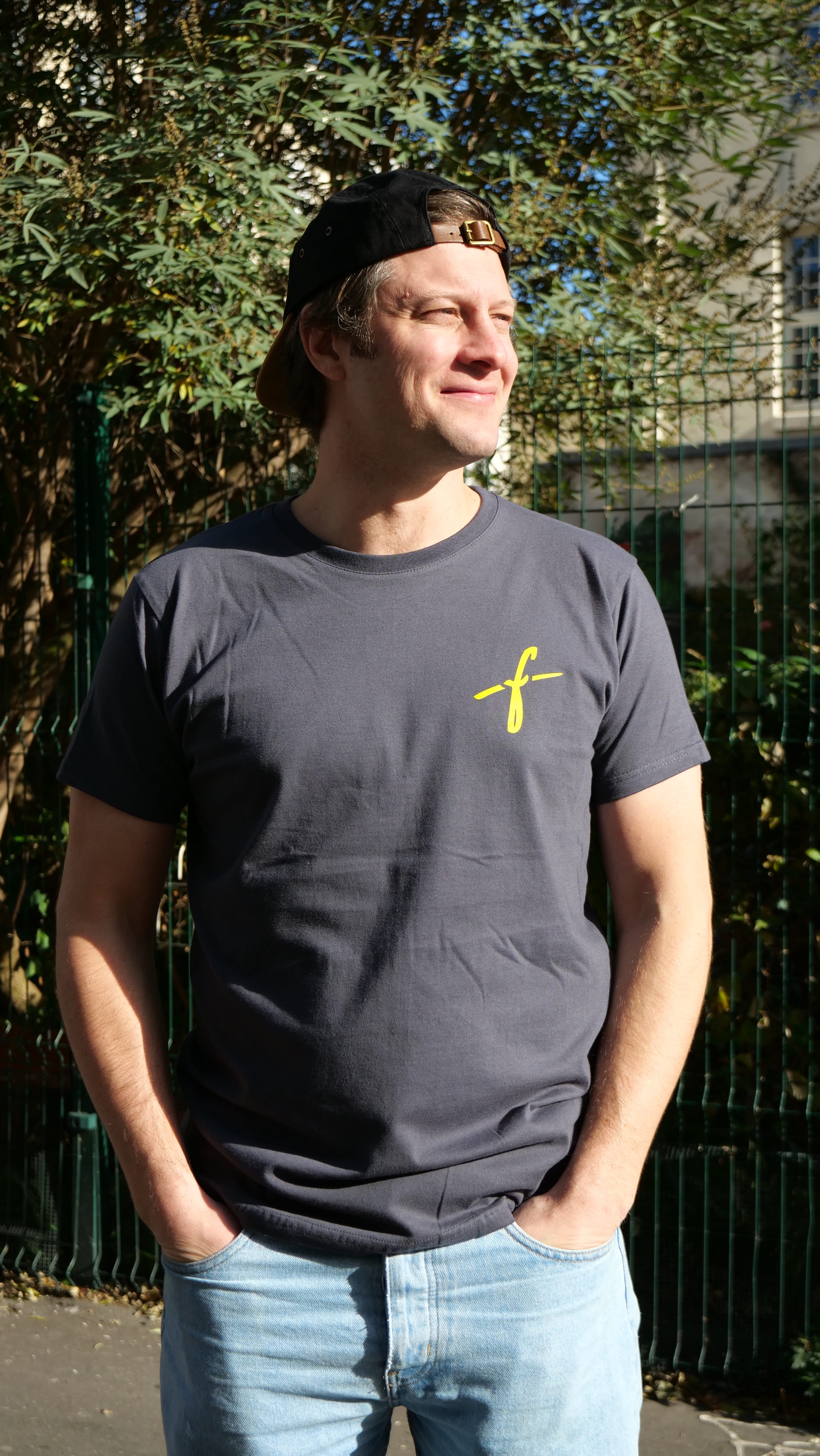 Fauve Signature T-skjorte gråmelert bomull unisex