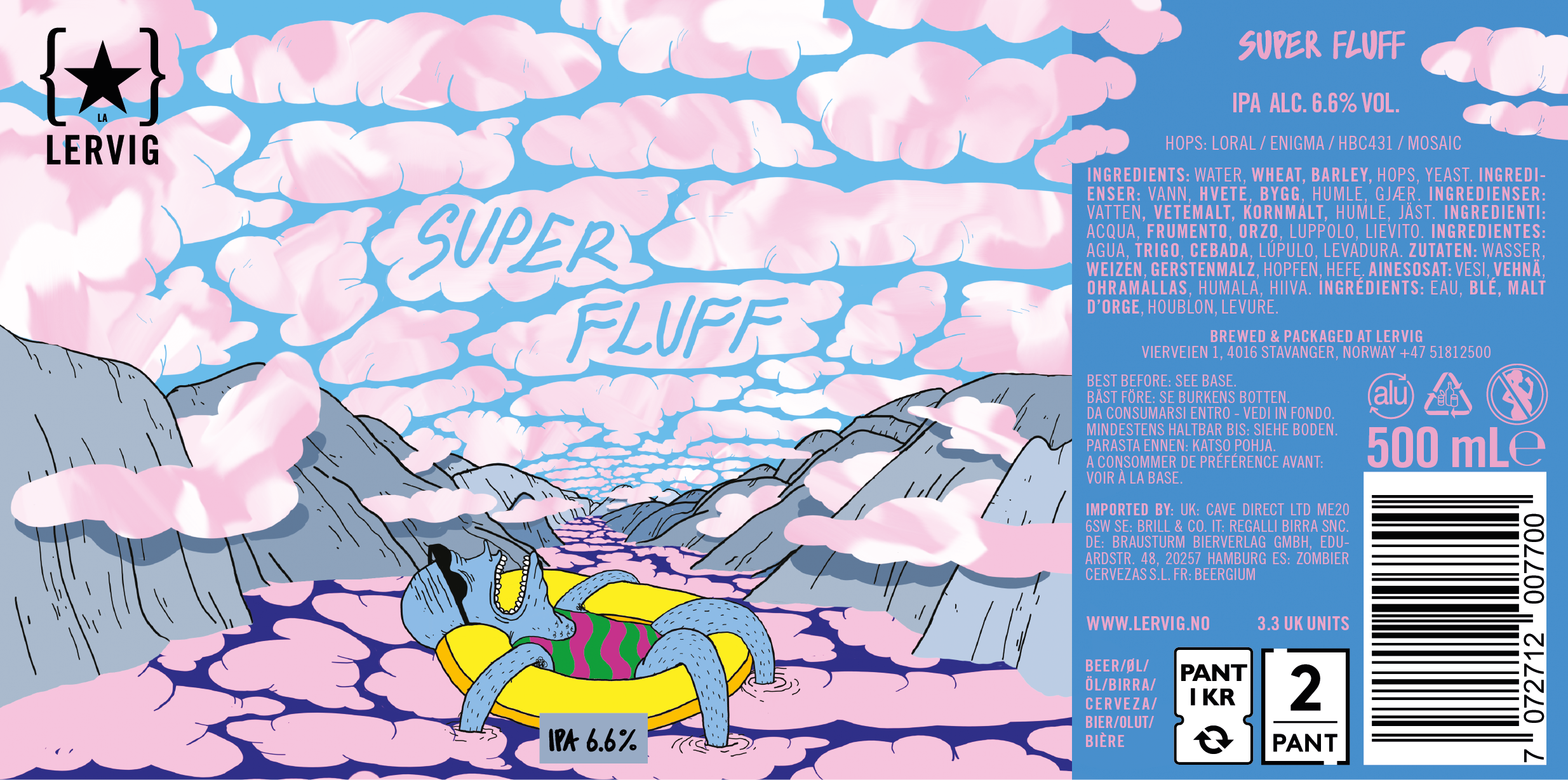 Lervig Super Fluff NEIPA øl boks 33cl myk
