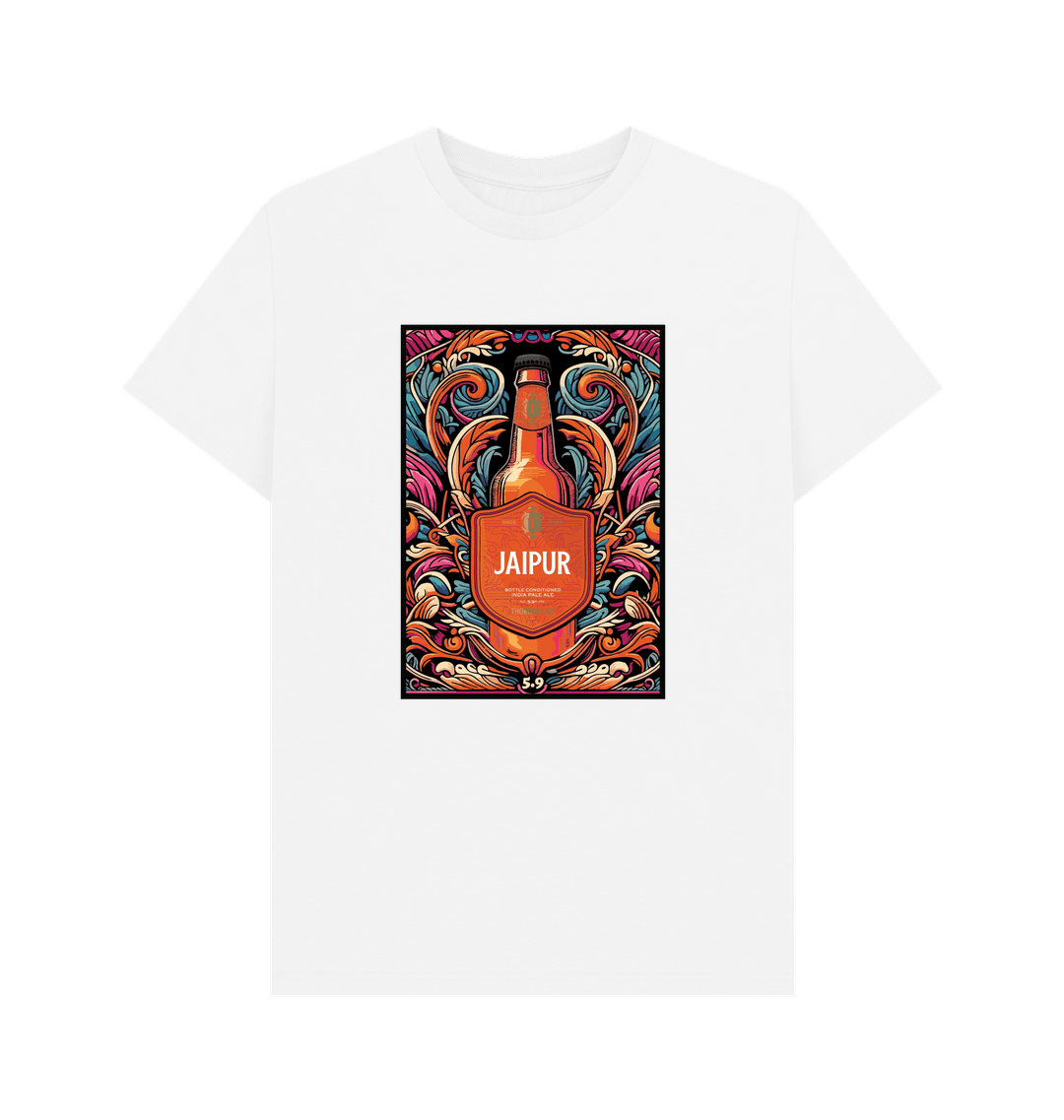 Thornbridge Jaipur Illustrated Tee t-skjorte hvit økologisk