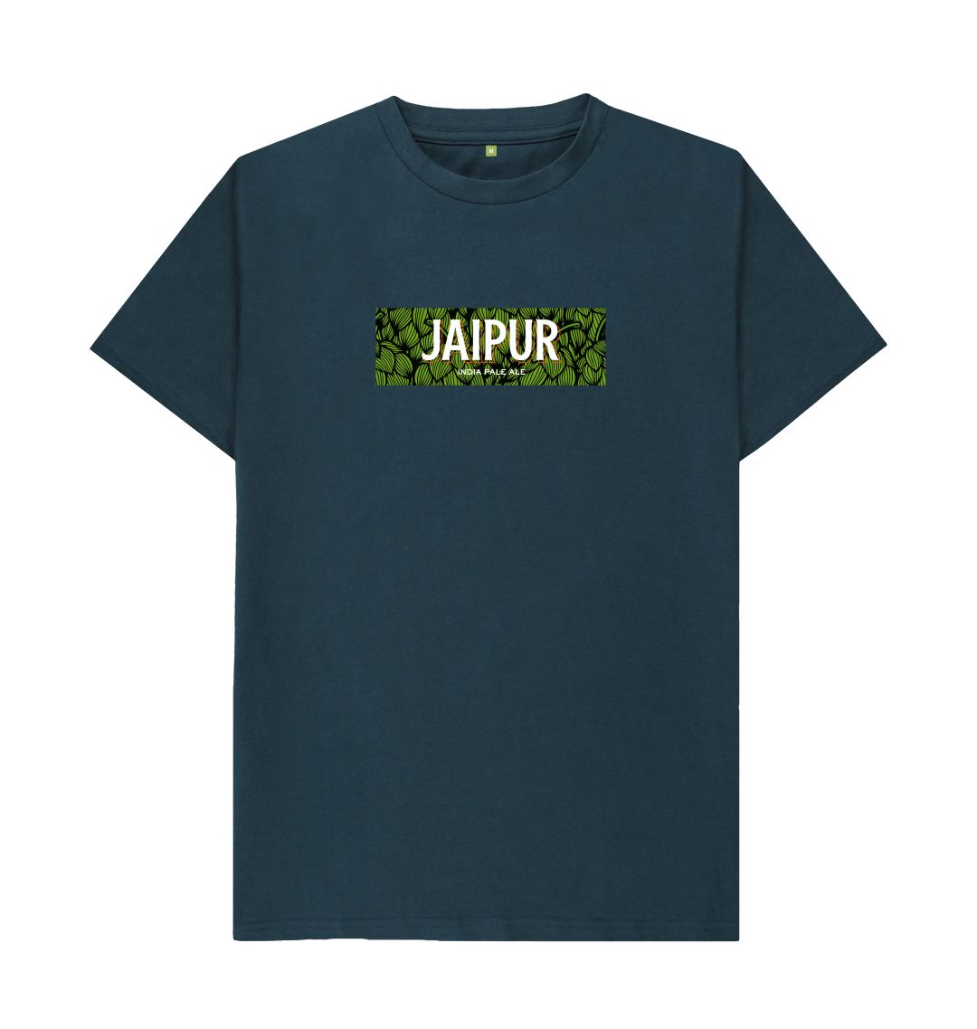 Thornbridge Jaipur boxed logo t-skjorte økologisk hvit