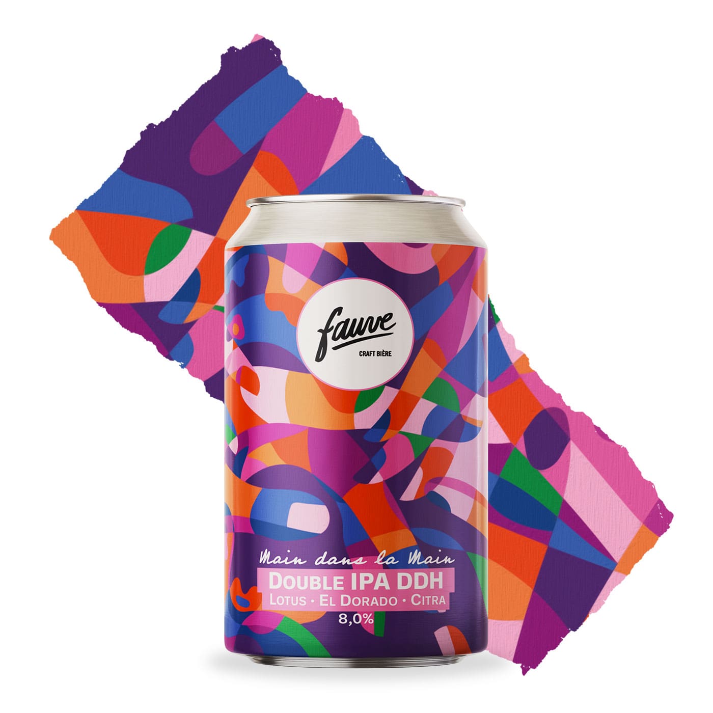 Fauve Main dans la Main DIPA DDH øl boks 33 cl 8 % tropisk